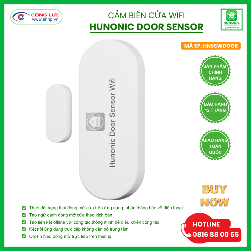 Cảm Biến Cửa Wifi Hunonic Door Sensor