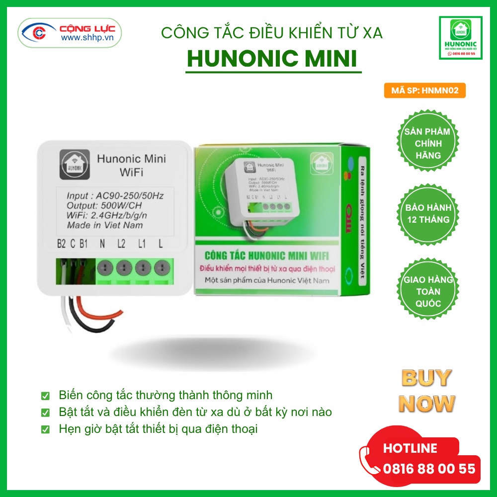 Công Tắc Điều Khiển Từ Xa Hunonic Mini