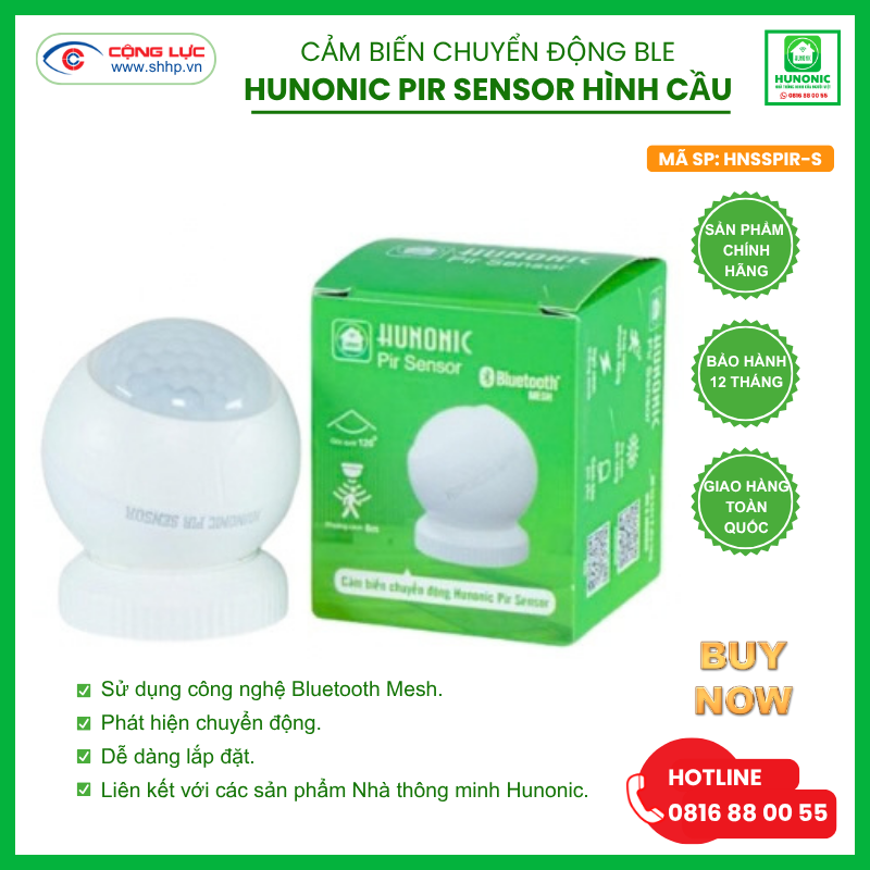 Cảm Biến Chuyển Động BLE Hunonic PIR Sensor Hình Cầu