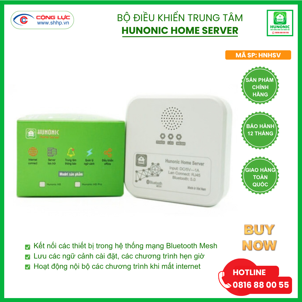 Bộ Điều Khiển Trung Tâm Hunonic Home Server